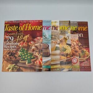 Taste of Home Magazine 2008 Full Year Lot of 6 Issues Recipes Cooking Holiday